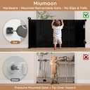 Miumoon One-Hand Operation Retractable Baby Gates, 120 inch Retractable Gate with Reinforced Strip Design to Prevent Crawling Through, 10 FT Extra Wide Retractable Dog Gate for Indoor/Outdoor