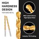 2 x M42 Cobalt Drill Bit Set, Metric 8mm Drill bit 5PCS, Metal Drill bit Set for Steel, Titanium Coated HSS-Co Metal Drill bit Set for Steel,Stainless Steel,Bolt and Stud Removing