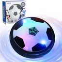 Hover Soccer Ball - Air Floating Soccer Toy with LED Lights and Foam Bumper Indoor Games for Boys and Girls, 3-12 Years (Large, Blue)