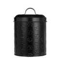 Puppy Paws Black Metal Food Canister, Medium, 104oz