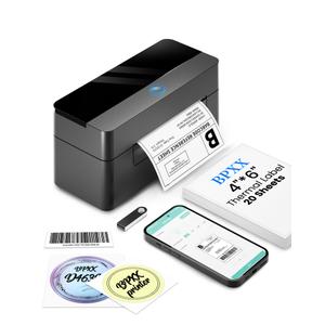 BPXX Bluetooth Thermal Label Printer,4x6 Shipping Label Printer for Small Business,with 203 DPI HD Resolution,Easy to Use,Compatible with iOS,Android,Windows,Mac,,Ebay,Shopify,USPS,Etsy,Black