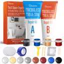 Fiberglass Tub Repair Kit(Color Match), Fiberglass Shower and Acrylic Bathtub Repair Kit for Scratches, Cracks, Chips, Holes on Porcelain, Enamel, Tubs, Tile, Sink, Fix Chipped Almond Bath Tub