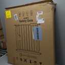 Extra Wide Baby Gate 62.2-66.9 Pressure Mounted,Child Dog Pet Safety Gates with Walk Through Door for Doorways Stairs No Drilling in Door,White