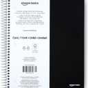 Basics 5 Subject College Ruled Spiral Notebook, Poly Cover, 200 Sheets, 9" x 11", Black, Pack of 1 