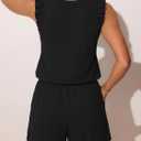 Summer Mae Ruffle Swim Romper One Piece Swimsuit Women Modest High-Back Bathing Suit with Pockets 2026 Swimwear (Black), Size 18W