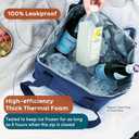 Nook Theory Insulated Grocery Bags, Regular Reusable Grocery Bag with Zipper, Leak Proof Cooler Bag for Frozen and Hot Food (Forest)