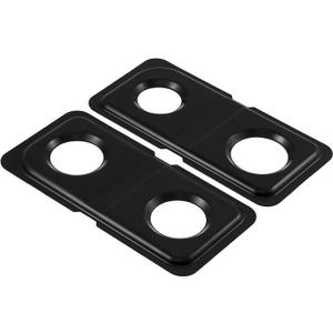 WB34K10009 WB34K10010 Drip Pans Cooktop Replacement Parts for GE Oven Double Burner Drip Pan Rectangle Stainless Steel Range Cooktop Drip Bowls GE Spectra XL44 Gas Stove Drip Pans Oven Parts 2 Pcs