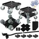 Upgrade Large Furniture Dolly, Furniture Movers with 5 360 Rotation Wheels and Brake, Maximum Load 3306LBS, Furniture Moving Tools for Heavy Furniture Sofa Cabinet Refrigerator
