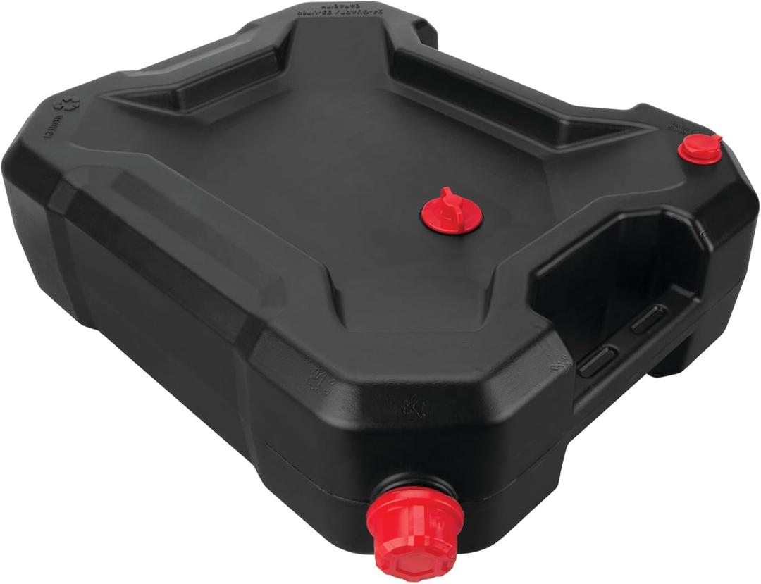Performance Tool W4078 24-Quart Oil Drain Container, Deep Drain Well, Integrated Handle, Sealing Rubber Gaskets, Black