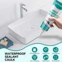 Grey Silicone Caulk for Bathroom & Kitchen,Waterproof Silicone Sealant for Shower, Countertops, Easy to Use with Tool, Stronger Adhesion, Shrink & Crack Proof, Long-Lasting (5.29oz Grey)