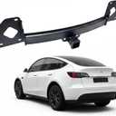 Rear Trailer Hitch for Tesla Model Y 2019-2025 - Heavy Duty Class 3 Hitches Towing Bar with 2 Inch Reciever - 8,000lbs Max GTW, Anti-Rust, Bolt-On Simple Installation, No Cutting, No Drilling, Black