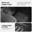 IKABEVEM Carbon Fiber Pattern Floor Mats Custom Fit for Porsche 911 2019-2025 2026 (992) All Weather 1st & 2nd Row Silver, 4-pc