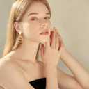 Gold Silver Clip On Dangle Earrings for Women Fashion Jewelry