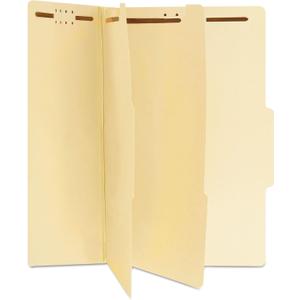 Universal Six-Section Classification Folders, 2" Expansion, 2 Dividers, 6 Fasteners, Legal Size, Manila Exterior, 15/Box
