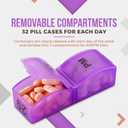 Pill Organizer Monthly - 31 Day Am/Pm Daily 32 Pill Cases for Each Day, Organizer Box for Vitamins, Medicine and Medication
