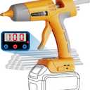 Cordless Hot Glue Gun Full Size for DeWalt 20V Battery, 100W Portable Hot Glue Guns Adjustable Temp & Glue Output for Crafts & DIY, Home Repairs, Holiday Decorations, School Projects
