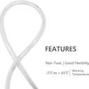Eastrans Clear Vinyl Tubing Flexible PVC Tubing, Hybrid PVC Hose, Lightweight Plastic Tube, by 1/2 Inch ID, 25-Feet Length