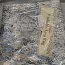 jinchan Round Rug 7ft Modern Area Rug 7' Round Circle Mat Washable Abstract Distressed Floor Cover Blue Multi Contemporary Non-Slip Overdyed Thin Carpet for Living Room Dining Room Bedroom Kitchen