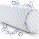 Nestl Neck Roll Pillow for Pain Relief - Premium Memory Foam  Bolster Pillow for Sleeping with a Breathable Cooling Cover - Comfy Cylinder Neck Roll Pillow