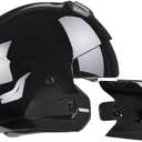 Harssidanzar 3/4 Open Face Motorbike Motorcycle Helmet Full Face Modular Helmets with Visor for Mens and Womens Street Bike Cruiser Scooter DOT Approved CU605US, Small