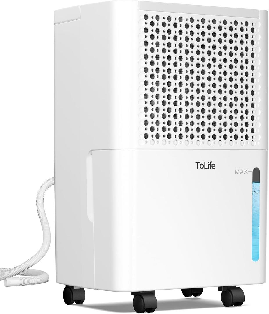 Dehumidifier,3000 Sq.Ft 32Pint Dehumidifier for Home-with Drain Hose,Ideal for Bedroom Bathroom RV and Basements,Intelligent Humidity Control,Dry Clothes Mode, 24H Timer,Auto Defrost (White)