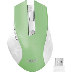 acer Wireless Mouse for Laptop, 2.4GHz Computer Mouse 3 Adjustable DPI Office Cordless USB Mice with USBA Receiver, 6 Buttons, 1600 DPI, Medium to Large Sized Hands (Green)