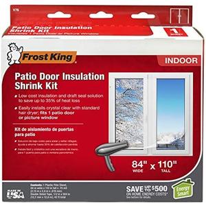 Frost King V76H Shrink Window Kit 84-Inch by 110-Inch, Clear 2 pieces