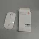 RAPIQUE Bluetooth Wireless Mouse - (BT5.1+USB) Slim Dual Mode Computer Mice with Quiet Click, Low Power, and 1600 DPI, Portable Cordless for MacBook, Laptop, iPad Pro/Air, Chromebook (White)