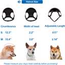 Petmolico Safety Helmets for Dogs, Dog Helmet with Anti-UV Clear Goggles&Ear Holes&Adjustable Strap, Comfortable&Protective Goggles Helmet for Small Animals for Outdoor Driving/Riding/Hiking/Biking