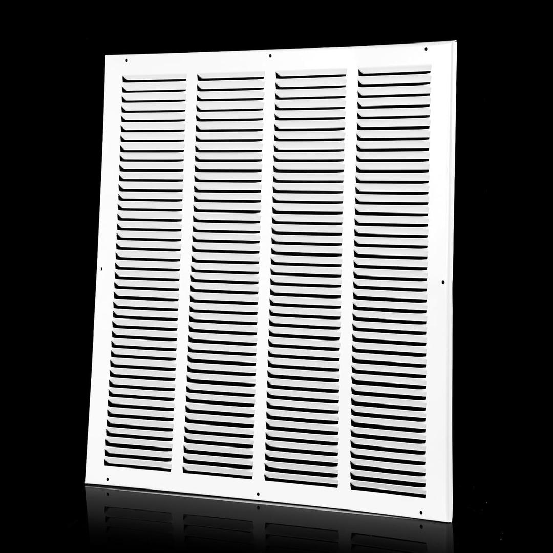 20x20 Return Air Grille(Duct Opening Size),Air Return Vent Cover,Flat Vent Cover,Rejillas De Aire Acondicionado para Casa,Return Air Grilles,Outer Dimensions:21.75"Wx21.75"H(20"Wx20"H, Duct Opening)