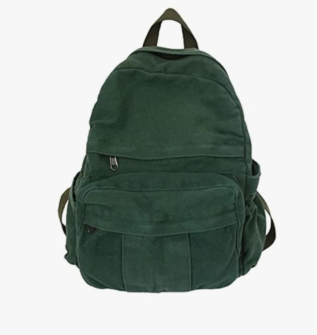 Backpack for School Vintage College Backpack Women Fairy Grunge Aesthetic Hippie Y2K Backpack (Green)