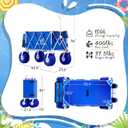 Beach Wagon with Big Wheels for Sand, 10.5" TPU All-Terrain Inflatable Wheels, Heavy Duty Folding Wagon, 150L Large Capacity, Collapsible Cart for Beach, Camping, Garden & Outdoor Sports (Blue)