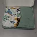 Yoofoss Pack and Play Sheets Fitted, Mini Crib Sheets 2-Pack for Pack N Play Mattress, Stretchy Playard Sheet, Soft and Breathable Green+Giraff