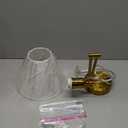 Swing Arm Wall Sconces, Plug-in Wall lamp,Bedroom Wall lamp  White Fabric Shadewith dimmable Switch and USB Charging Port, Suitable for Bedside, Living Room, Reading (Golden)