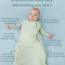 PurComfy Supersoft Sleep Sack 1.0 TOG, Premium Bamboo Viscose Baby Sleeping Bag 2-Way Zipper Sleep Sack Baby Wearable Blanket (3-6M, Blue)