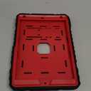 ZoneFoker Case for iPad 9th/8th/7th Generation 2021/2020/2019(10.2 inch), Heavy Duty Military Grade Shockproof Rugged Protective 10.2" Cover with Built-in Stand for iPad 9 8 7 Gen (Black+Red)