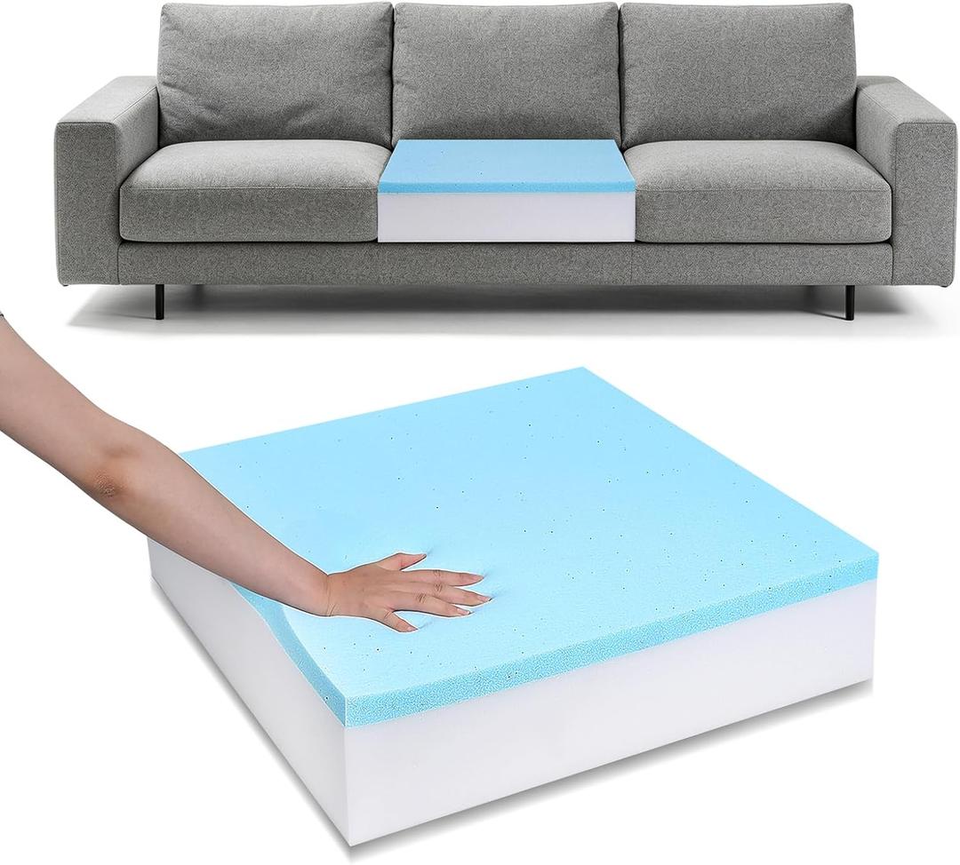 Upholstery Foam 24"x24" – 6“ Thick Couch Cushion Replacement, Cut to Size, 24''x24''x6''