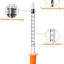 30PACK U-100 Syringes, 30G 5/16" (8mm) 1ml/cc Disposable Syringe, Individual Wrapped