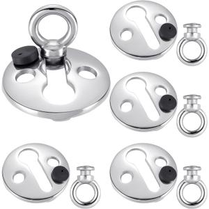 Tandefio 4 Pairs Boat Fender Clips Stainless Steel Boat Lock Holders, Compatible with Fender, 0.38 Inch Eye and 1.5 Inches Base Plate