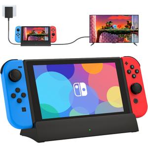 Upgrade TV Docking Station for Switch,Docking Station with 4K 1080P HDMI and USB 3.0 Port,Replacement for Official Switch Dock