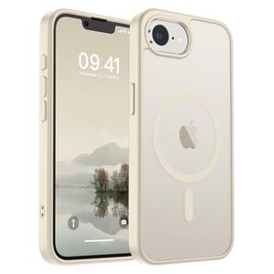 SUPFINE Magnetic for iPhone 16e Case 2025 (Compatible with MagSafe)(Military Grade Drop Protection) Slim Translucent Matte Shockproof with Anti-Fingerprint Phone Case,Antique White