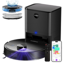 MONSGA Robot Vacuum and Mop Combo, 5000Pa Robotic Vacuum with 3.5L Self Emptying Station, Lidar Navigation Robot Vacuum Cleaner, 180mins Runtime, APP/Remote/Voice Control, for Hard Floors and Carpets