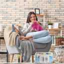 SIHEJA Crochet Bag - Transparent Yarn Storage - Yarn & Crochet Accessories Organizer, Gifts - Black & Striped Jacquard Shoulder Straps