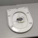 SADALAK Soft Close Quick Release Toilet Seat Elongated- Heavy Duty Adjustable Stainless Hinges, D/U Shape Toilet Seats Cover for Easy Cleaning & Simple Top Fixing - White Toilet Lid