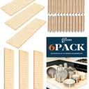 6Pack 2 Adjustable Sizes of Wooden pegboard Drawer Storage Boxes, Drawer Organizer with pegs Suitable for Adjustable Storage Boxes for pots, Pans, Tableware and Plates in The Kitchen