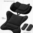 TinlyFinly Infant Insert Compatible with Doona, Graco, Britax, Chicco, Evenflo Car Seat, Adjustable Baby Head Body Support Cushion for Newborn to Toddler, Fits Infant Car Seat and Stroller (Black)
