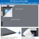 100% Blackout Window Cover Magnetic Blackout Curtains,Portable Black Out Shades No Drill Cuttable Blackout Blinds for Bedroom, RV, Nursery, Media Room,Dorm,Grey (57" W x 79" H)
