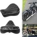 Motorcycle Driver Rider Solo Seat Cushion For Harley Sportster XL883C 883 1200 Custom 72 48 1983-2003, Black Diamond