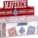 Maverick Jumbo Playing Cards 12 Pack, Large Print, Blue Deck, Bulk Playing Cards for Poker, Card Games, and Group Play