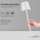 BGFHome 2Pack Cordless Table Lamp LED Desk Lamp,5000mAh Rechargeable Touch Night Light Wireless Minimalist Design for Couple Dinner/Restaurant/Bedroom/Bars/Outdoor Party/Camping/Coffee ShopWhite